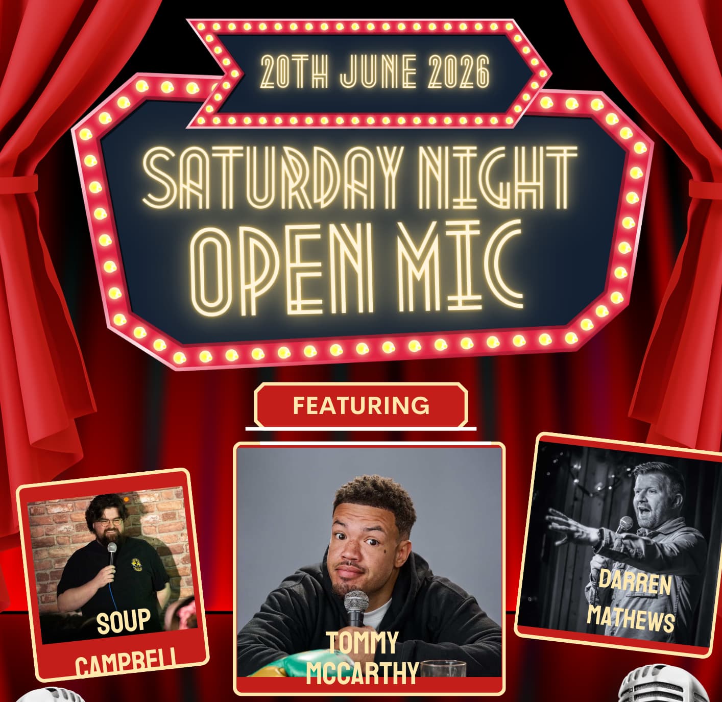 Tommy McCarthy Live Stand-Up Comedy Poster